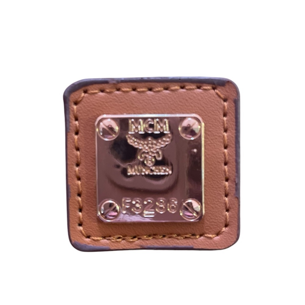 MCM Women’s Visetos Cognac Boston Small Crossbody Bag Leather - Picture 2 of 10